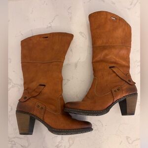 Rieker Brown Heeled Boots for Women